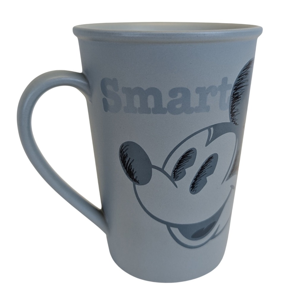Disney Mickey Mouse Matte Gray Mug Clever Brave Smart Strong Character Theme